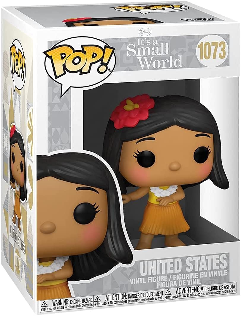 Funko Collectible Figure POP Disney Parks: Small World - USA Muticolour, 3.75 inches,55259