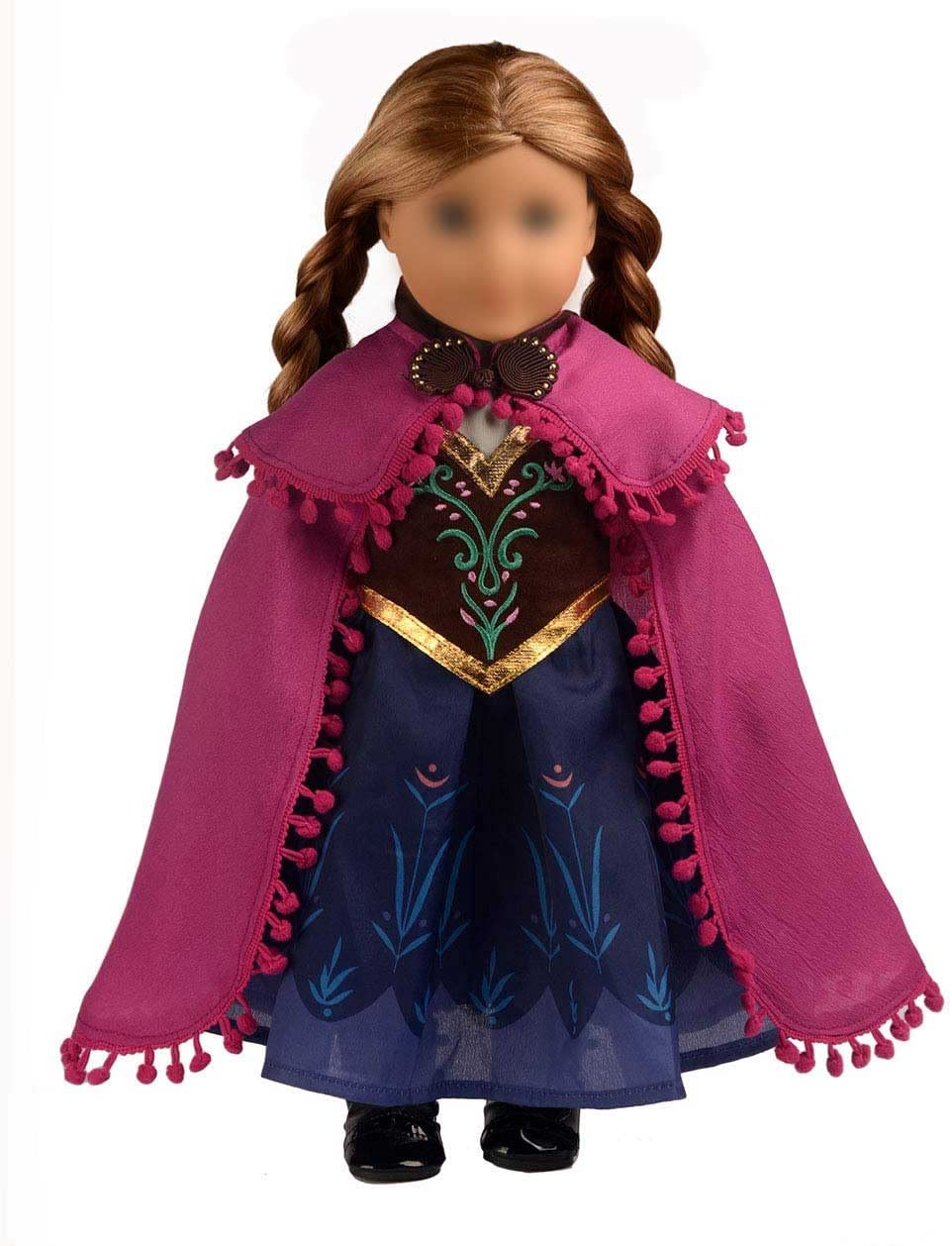 Sweet Dolly Doll Clothes Princess Dress Queen Costumes for 18 Inch Doll