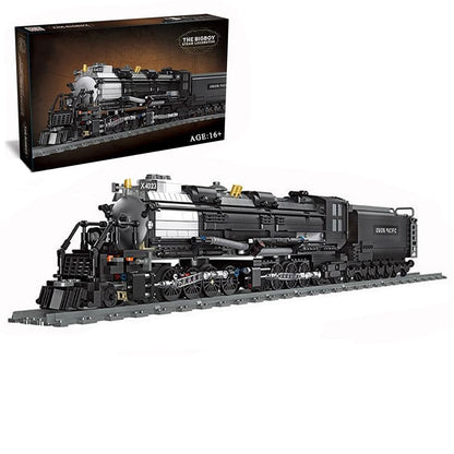 DAXX BIGBOY Steam Train Building Kit and Engineering Toy,BIGBOY Locomotive with Track Display Set Compatible with Lego,Gift for Train Lovers(1608Pcs)