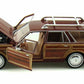1979 Chrysler Lebaron Town & Country Wagon, Red with Woodie Siding Motormax 73331-1/24 Scale Diecast Model Car