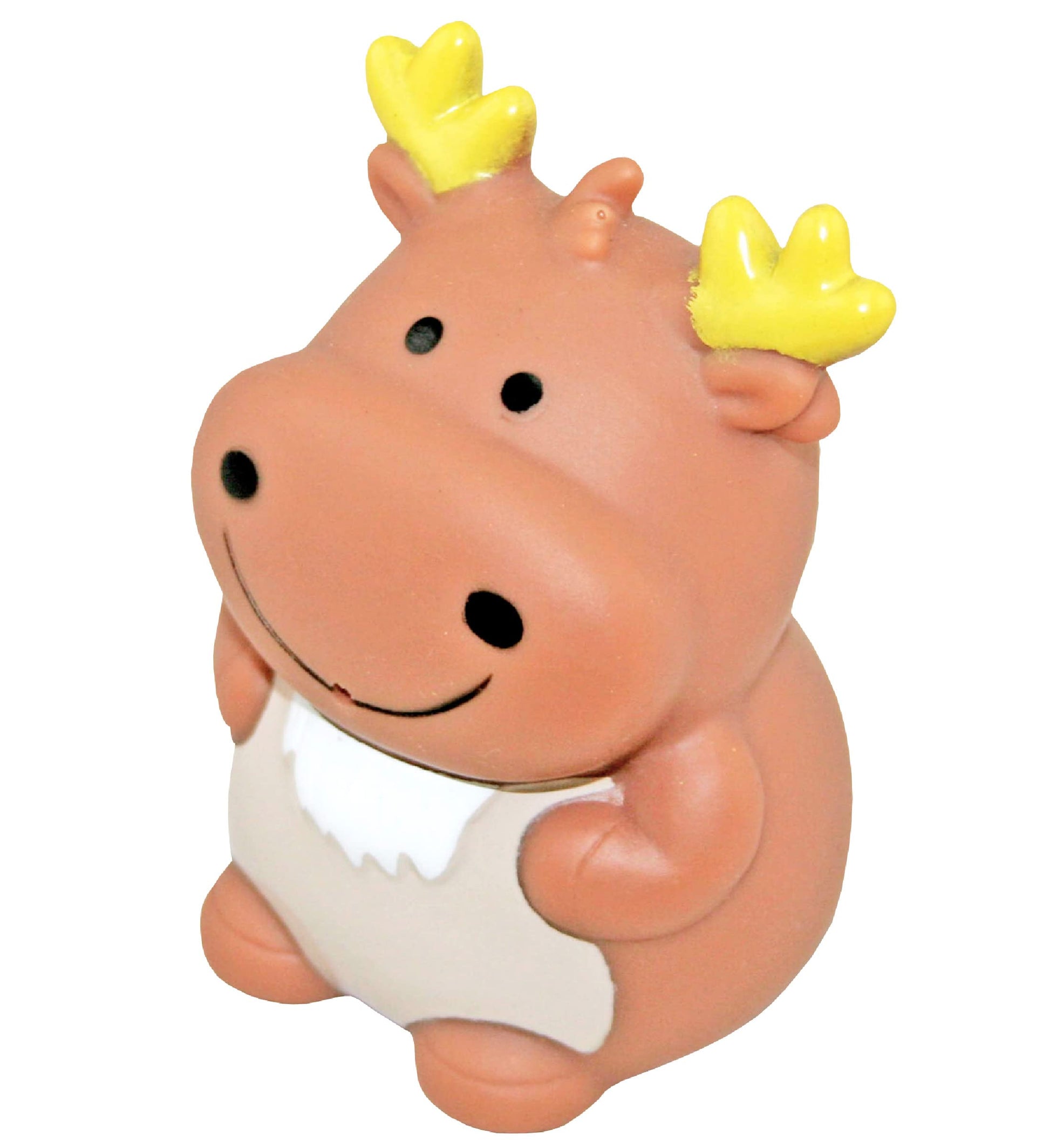 DolliBu Moose Bath Buddy Squirter - Floating Moose Rubber Bath Toy, Fun Water Squirting Bathtime Play For Toddlers, Cute and Soft Wild Life Animal Toy