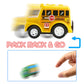 Funcorn Toys Pull Back Car, 12 Pack Assorted Mini Plastic Vehicle Set, Pull Back Truck and Car Toys for Boys Kids Toddler Party Favors,Die Cast Car
