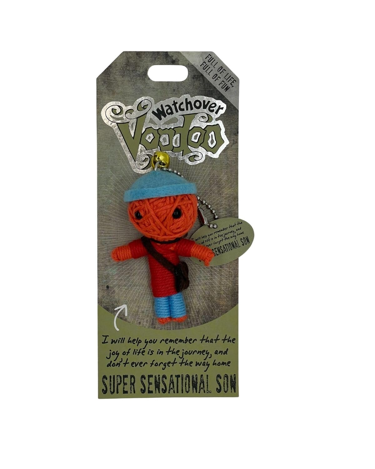 Watchover Voodoo 3-Inch Super Sensational Son Keychain - Handcrafted Gift to Bring Good Luck and Positivity Everywhere You Go