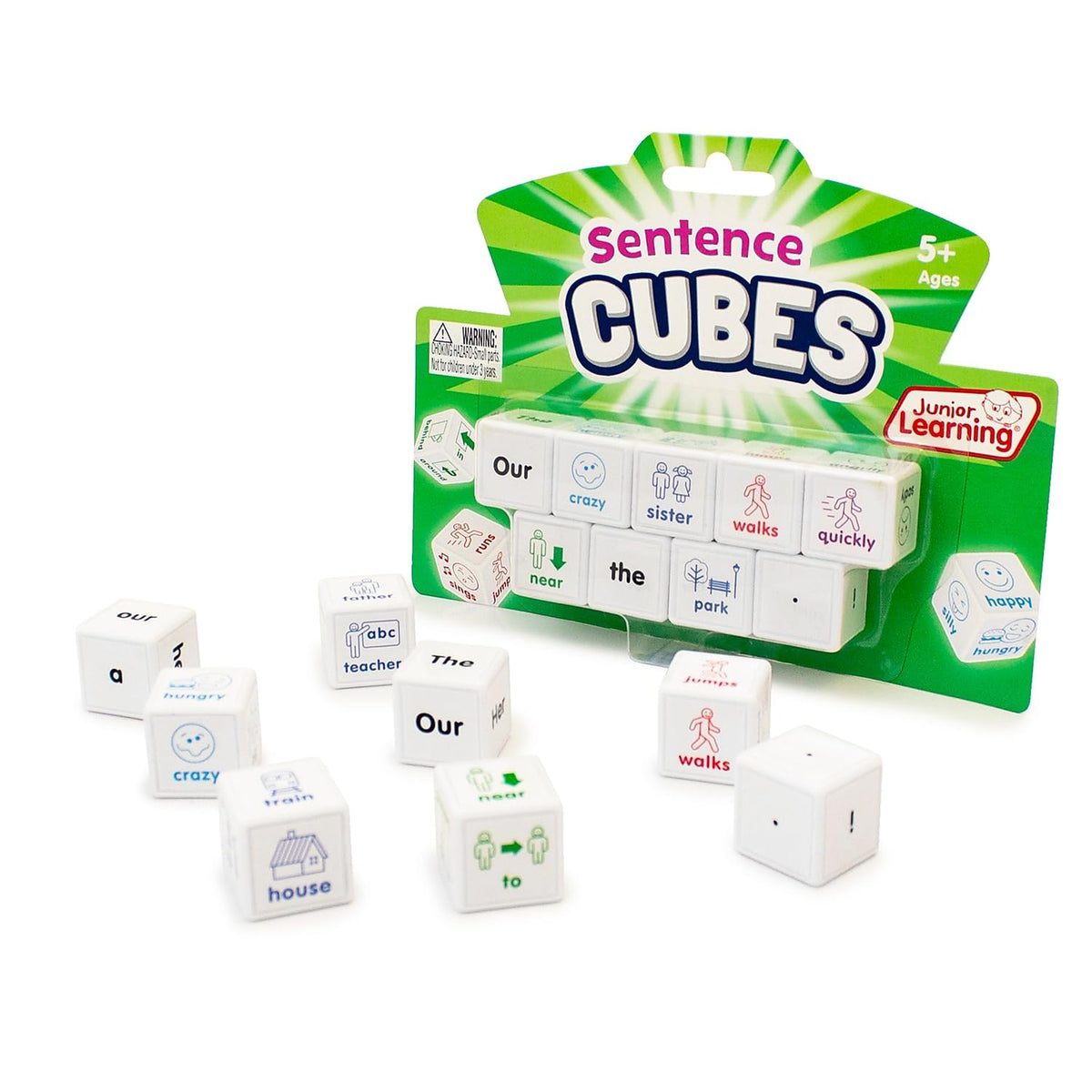 Junior Learning JL644 Sentences Cubes, Multicolor