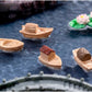 Jowxsx 8Pcs Miniature Boats Figurines Ornaments for Garden Landscape Plant Pots Decors, Dollhouse Accessories