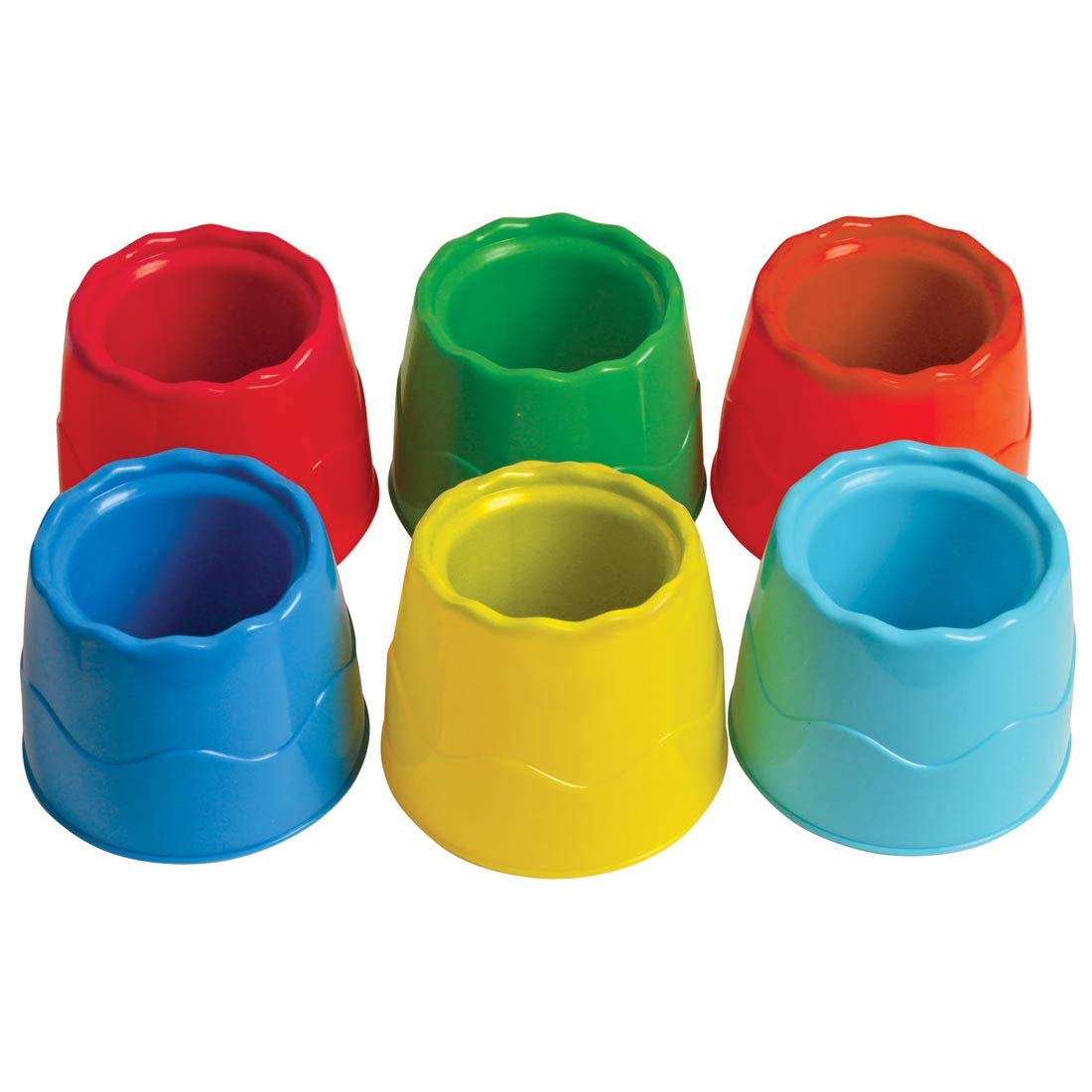 Creativity Street Stable Water Pots, Assorted Colors, 4-1/2" Dia., 6 Pieces