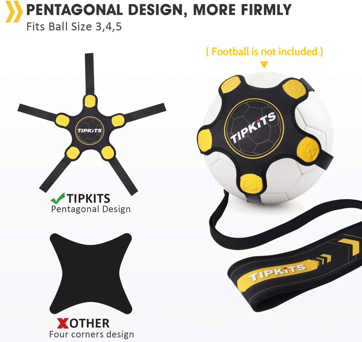 TIPKITS Soccer Kick back Trainer, Football Practice Belt for Kids & Adults