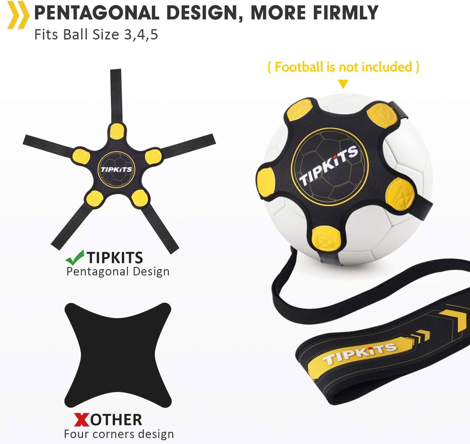 TIPKITS Soccer Kick back Trainer, Football Practice Belt for Kids & Adults