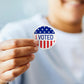 I Voted Stickers / 500 Patriotic Voting Election Stickers / 2" Round Red White Blue Vote Label/Made in The USA