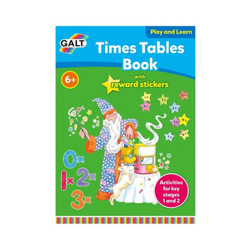 Galt Toys, Play & Learn - Times Tables Book, Home Learning Activity and Sticker Book, Ages 6 Years Plus