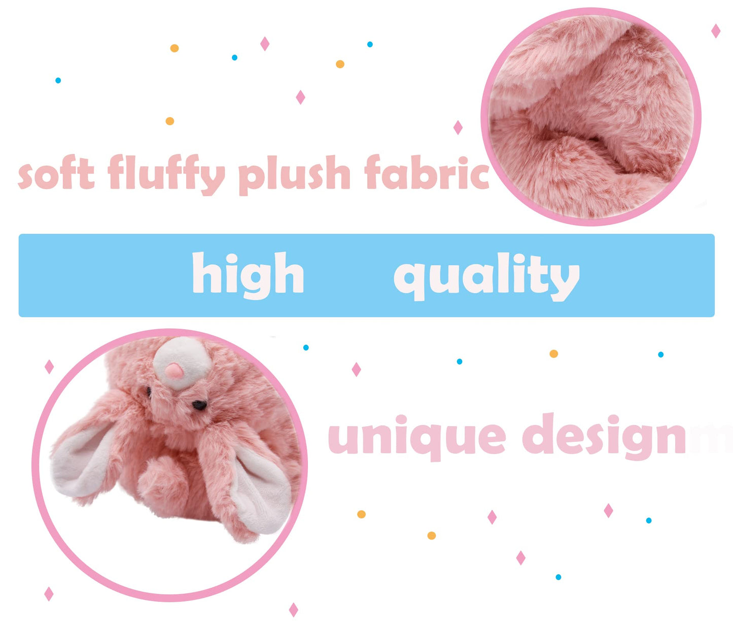 BABOLI Cuddly Husky Stuffed Animals Soft Toys with Adorable Bunny-Style Clothes Super Cute Husky Dog Plush Animal for Easter Basket or Thoughtful