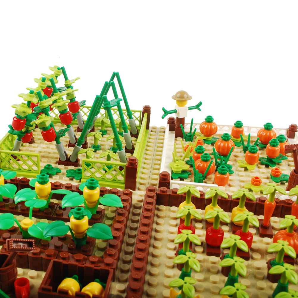 Farm Field Set Building Blocks Plant Animal Crops Building Bricks Kit DIY Building Set Compatible All Major Brands