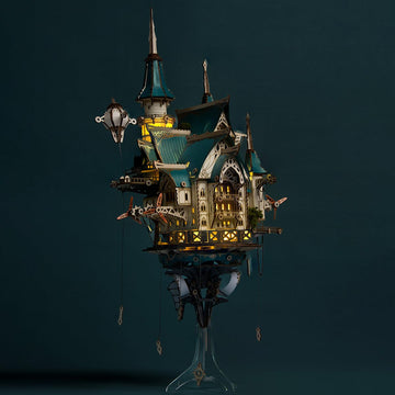 3D Wooden Puzzles for Adults, 699PCS Fantasy Steampunk Castle Model Kit to Build - Wooden Castle Ornaments Craft Kits Ideal Christmas or Birthday Gift