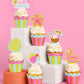 xo, Fetti Pool Party Cupcake Toppers and Wrappers - 24 Pc Set | Summer Birthday Decorations, Tropical Luau, Hawaiian Theme, Kids Party, Beach Ball