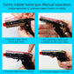 Rubber Band Gun New Generation Upgrade Mini Metal Foldable Toy Gun Keychain Quickly Shoot 8 Rubbers Orange tip Effectively identifiable Toy Gun Comes