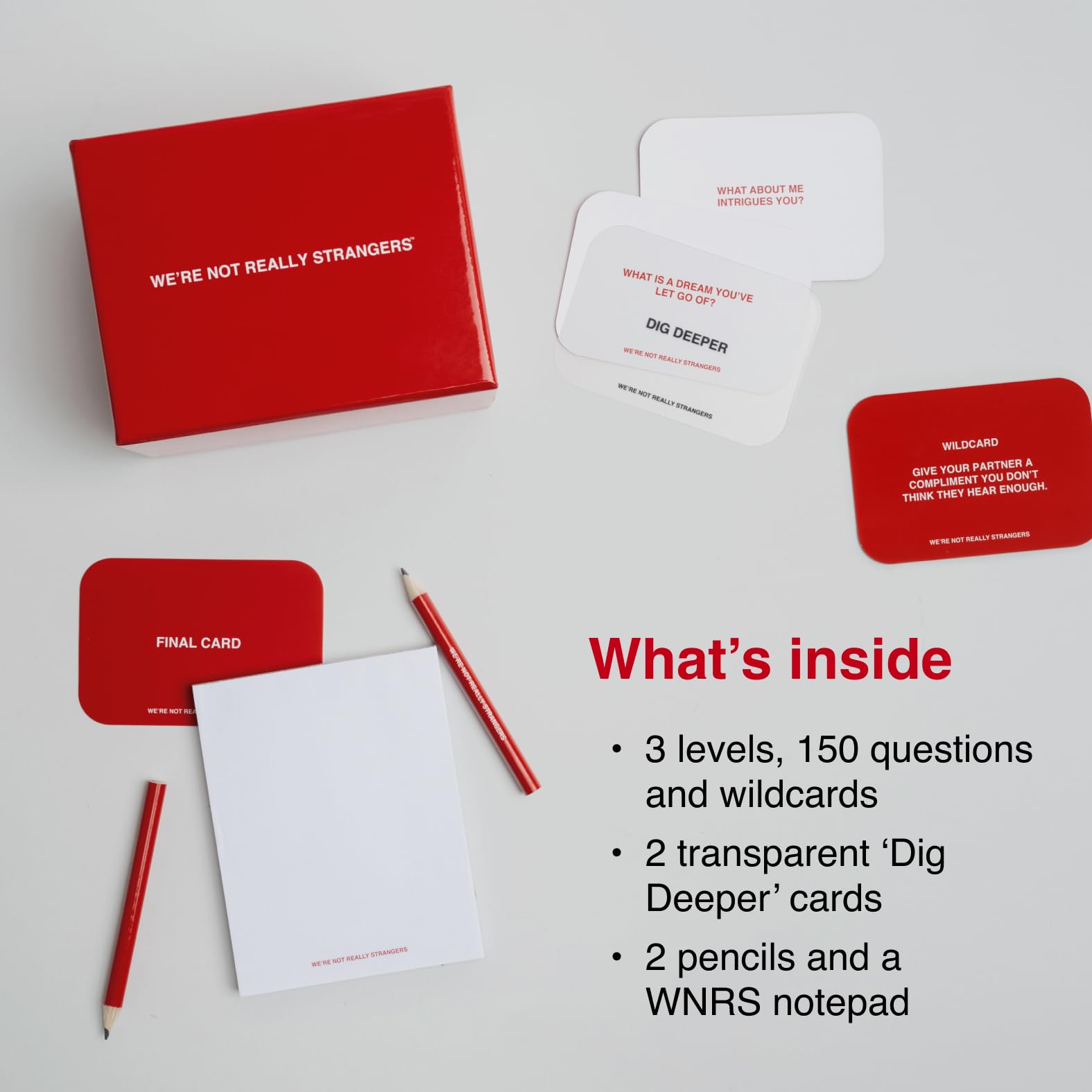 WE'RE NOT REALLY STRANGERS Card Game - 150 Conversation Cards for Adults, Teens, Couples, & Strangers - Icebreaker Questions for Game Night or Date