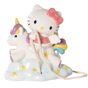 Blue Sky Clayworks Hello Kitty Unicorn Dreams Garden Swinger, Home & Kitchen Accessories, Ceramic, 23761