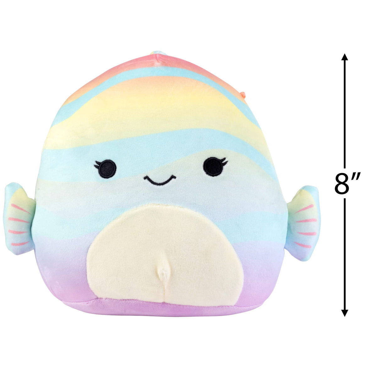 Squishmallows 8" Canda The Rainbow Fish - Officially Licensed Kellytoy Plush - Collectible Soft & Squishy Stuffed Animal Toy - Add to Your Squad -