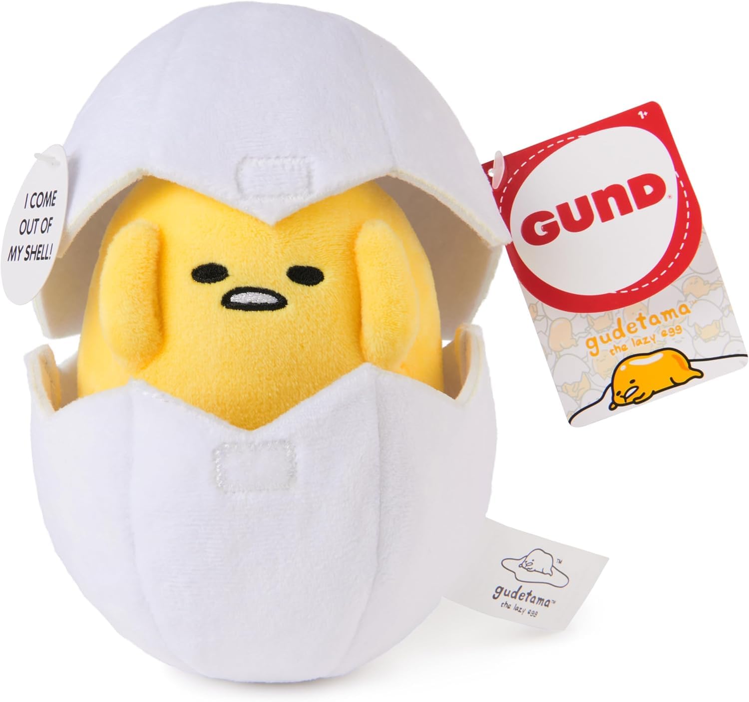 GUND Sanrio Gudetama The Lazy Egg 5-Inch Food Squishy Stuffed Toy