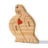 Personalized Wooden Puzzle with 2 Names,Wooden Pigeon Puzzle,Customizable Wooden Puzzle for Home Decor and Thoughtful Gifts,Valentine's Day Gift