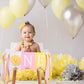 WAHAWU Sunshine Highchair Banner - Girl Birthday Banner, One in the Sun 1st Birthday, Photo Decoration Props
