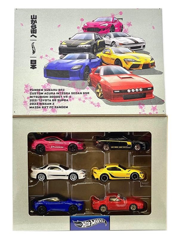 Japan Street Theme 6 Piece Set Diecast Model Cars HWV46-979A