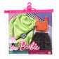 Barbie Fashions 2-Pack Clothing Set, 2 Outfits Doll Include Green Sweatshirt Dress, Sleeveless Top & Skirt & 2 Accessories