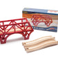 maxim enterprise, inc. 3 Piece Bridge with Ascending Tracks, Durable Plastic and Wooden Railway Suspension Bridge, Accessory Compatible with Major