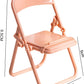 5Pcs MiniatureDollhouse ChairsMulticolour Simulation Mini Folding Back Small Chair Model Dollhouse Doll House Miniature Plastic Scene Props for Micro