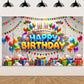 HOMETITUTE Happy Birthday Banner Rainbow Birthday Decorations 71x43 Inch