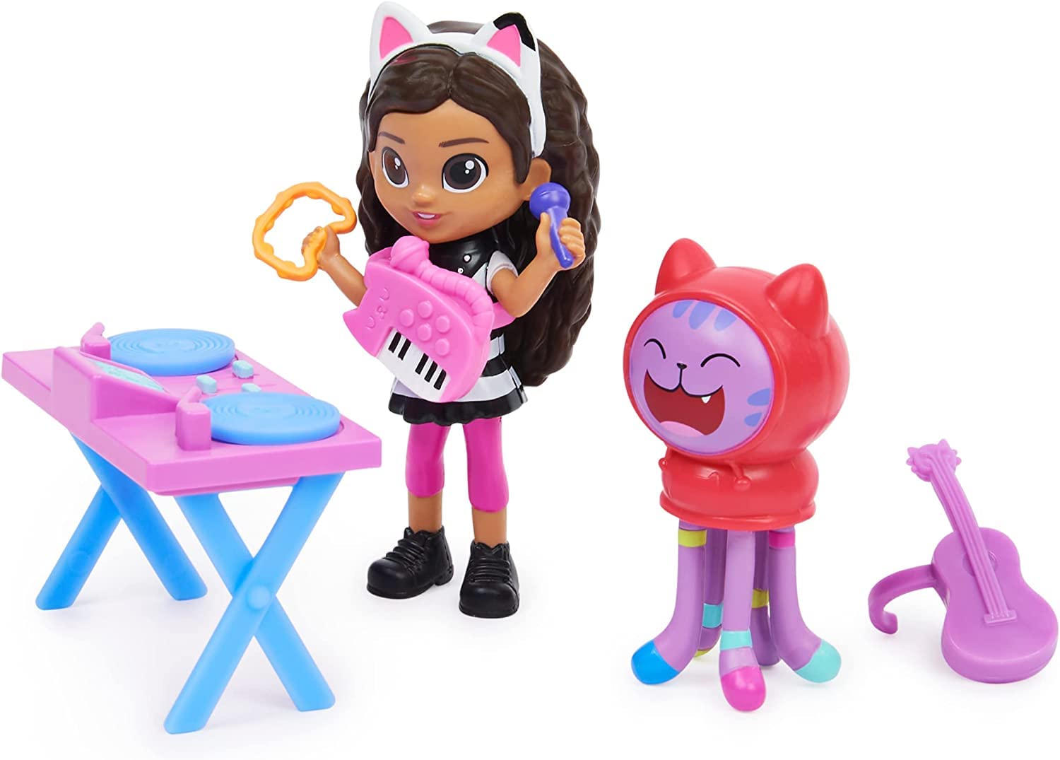 Gabby et la Maison Magique - Gabby's Dollhouse - 2 Figures and Accessories - Gabby, 1 Cat Figurine, Accessories - Cartoon Gabby and the Magic House