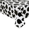 Lecferrarc 2 Pcs Cow Print Tablecloth Cow Plastic Table Cover 87 x 51 Inches Farm Animal Party Tablecovers for Birthday Party Supplies