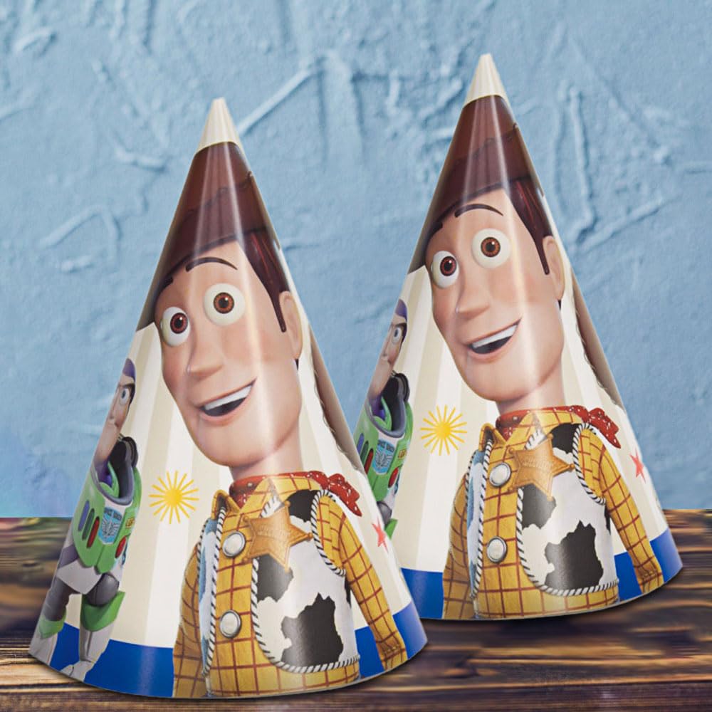 Unique Disney Toy Story 4 Party Cone Hats - One Size, 8 Pcs