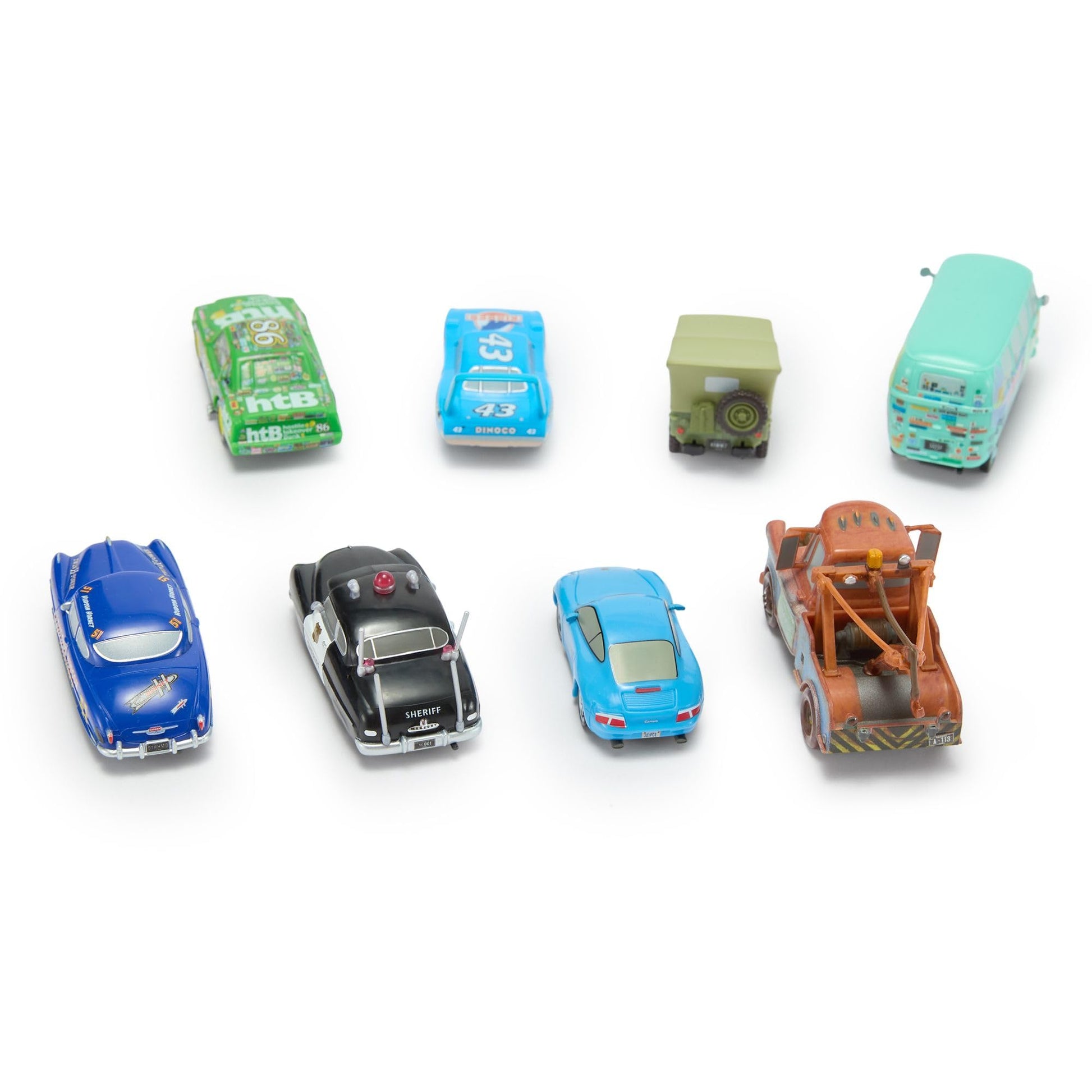 Disney Store Official Cars Mega Figure Set - 17 Fully Sculpted Figurines - Includes Lightning McQueen, Mater, Sarge, & More - Perfect Cars Gift Set