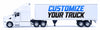 NewRay Customize Semi Truck Toy 1:32 Scale - Personalized Replica Peterbilt Diecast Truck with Trailer, Long Hauler, Diecast Toy for Truck Lovers