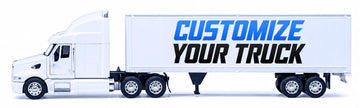 NewRay Customize Semi Truck Toy 1:32 Scale - Personalized Replica Peterbilt Diecast Truck with Trailer, Long Hauler, Diecast Toy for Truck Lovers