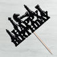 WRACKKIAR Chess Happy Birthday Cake Topper-Chess Player Birthday Party-Funny Board Game Chess Birthday Party Decoration
