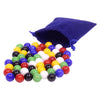 AmishToyBox.com Bag of 60 Glass Marbles for Chinese Checkers, 5/8" (16mm) Diameter