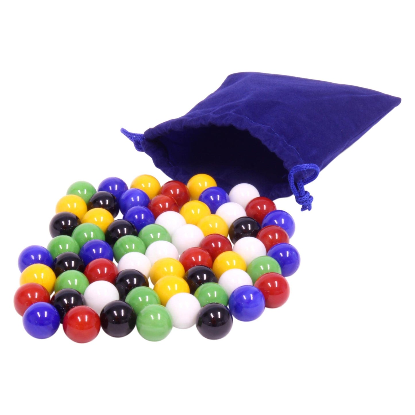 AmishToyBox.com Bag of 60 Glass Marbles for Chinese Checkers, 5/8" (16mm) Diameter