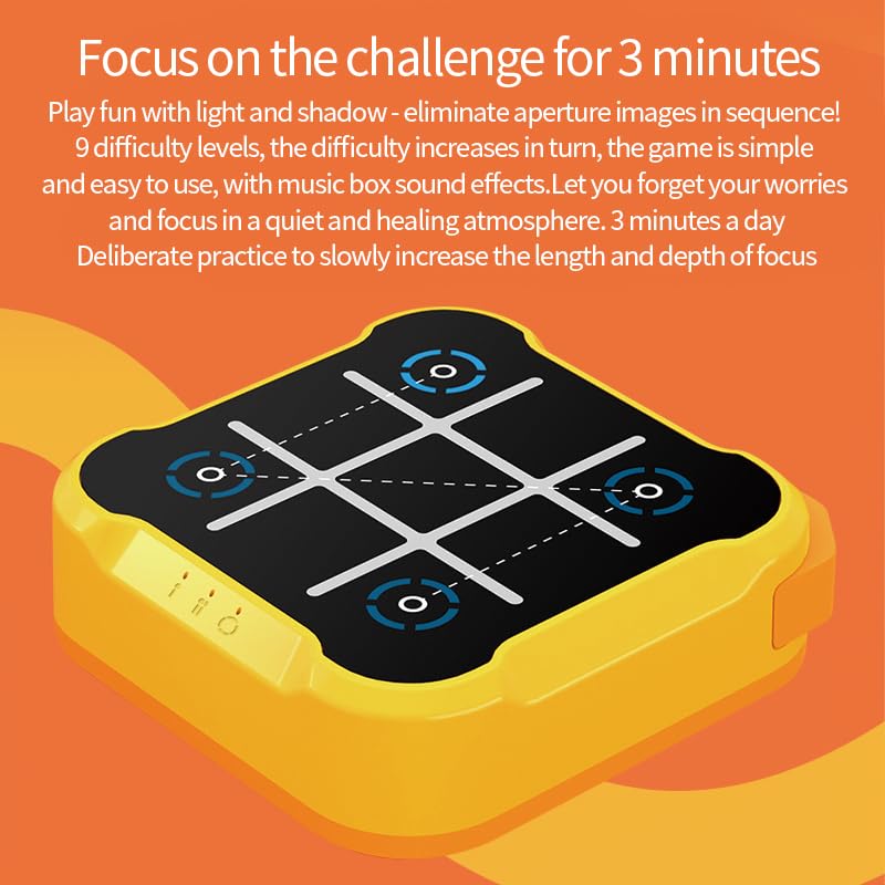 Tic Tac Toe, 4 in 1 Handheld Educational Game Machine, Electronic Tic Tac Toe Game for Education and Memory Growth, Home, Toy Board Game for Kids