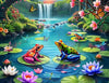 Springbok Lily Pond Paradise 1000 Piece Jigsaw Puzzle for Adults - Frogs and Flowers - Unique Cut Pieces - Made in USA