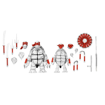 Teenage Mutant Ninja Turtles Black and White First Turtles 7" Action Figures, Set of 2