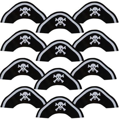 Fun Express Felt Kiddie Pirate Hat (1 dz) for Halloween - Apparel Accessories - Hats - Novelty Bulk Hats - Halloween - 12 Pieces