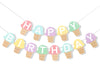 Ice Cream Happy Birthday Banner - Ice Cream Birthday Party Decoration,Summer Birthday Banner,Ice Cream 1st Birthday Banner,Ice Cream First Photo Props