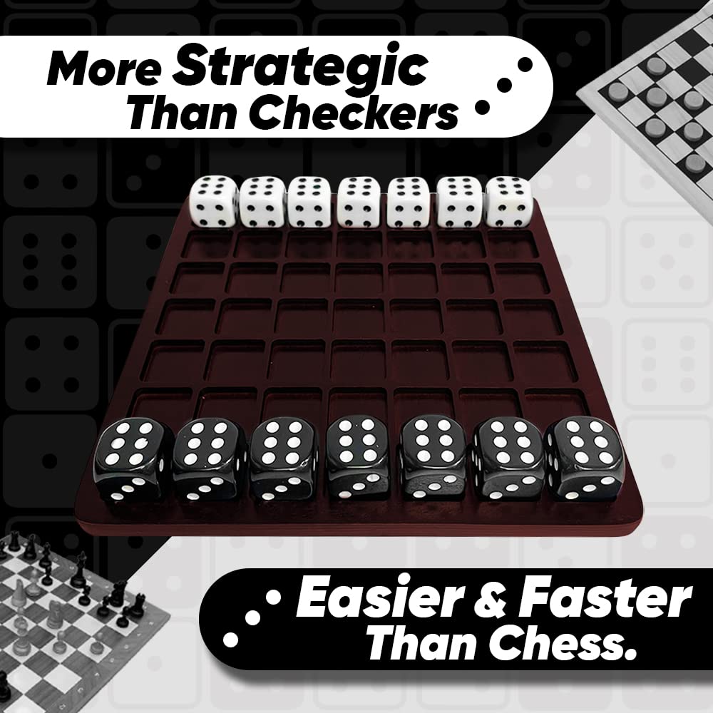 Dittle™- Dice Battle | 2 Player Dice Games for Adults | Adult Board Games for 2 Players | Best Two Player Game for Adults | Two Person Wooden Coffee