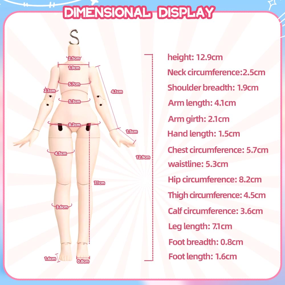 1/12 BJD Doll OB11 Size Action Figures Collectable Gifts (Single Box)