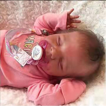 Zlgkjk Reborn Baby Dolls Girl, 18" Realistic Newborn Dolls with Soft Vinyl Silicone Full Body, Lifelike Sleeping Baby Dolls for Girls, Real Life Baby