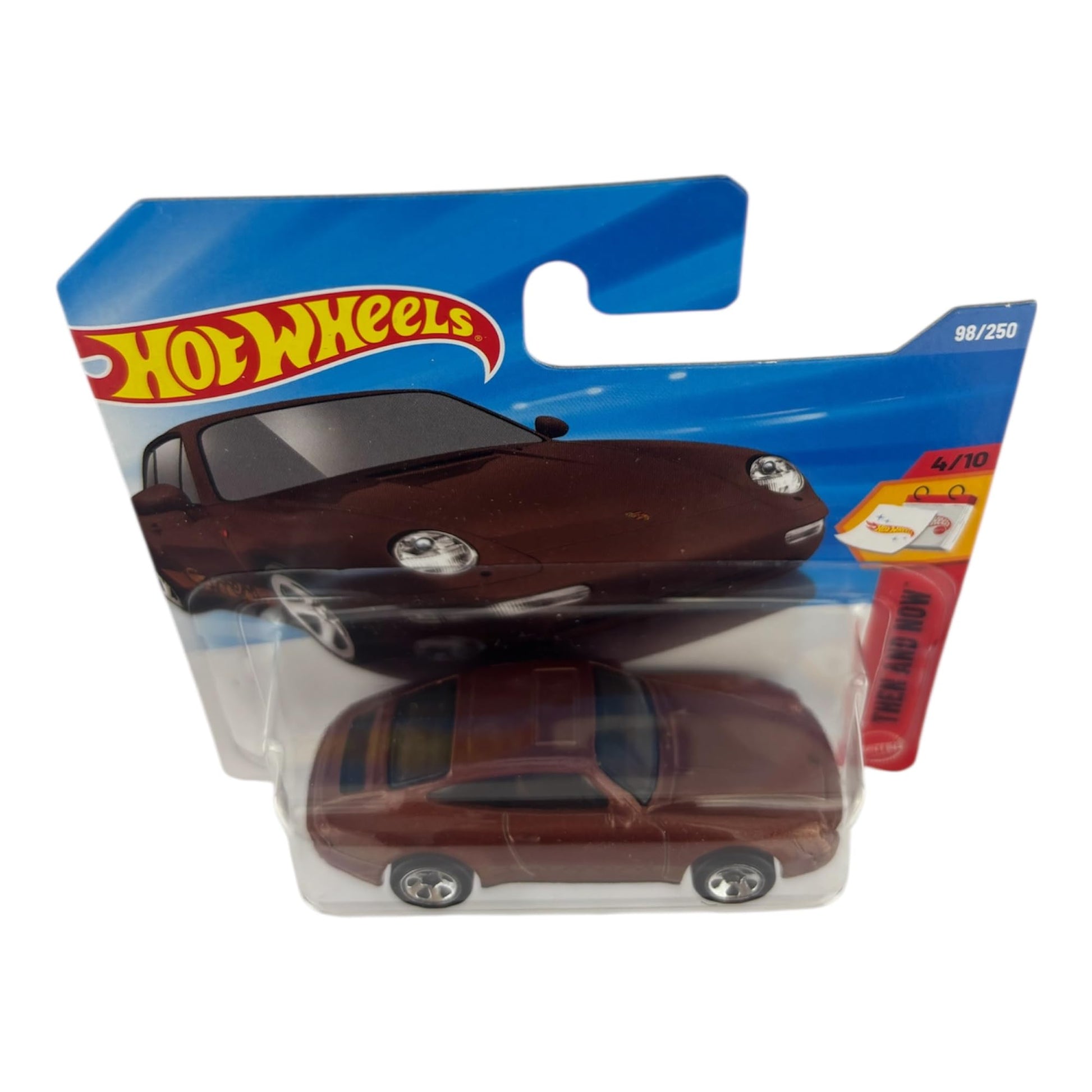 Hot Wheels '96 Porsche Carrera [Brown] Then & Now 4/10, 98/250, 1:64 Scale Diecast Toy Vehicle
