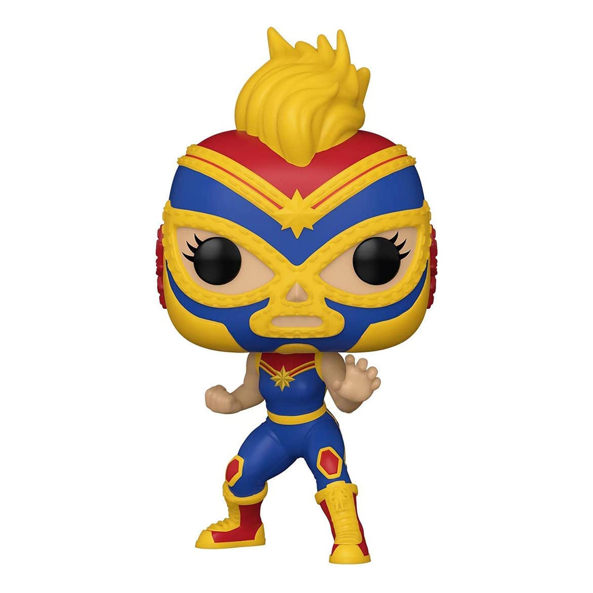 Funko POP Marvel: Luchadores - Captain Marvel, Multicolor, Standard