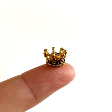 Dollhouse Mini Crown, Metal Crown Dollhouse Miniature, Tiny Miniature Crown, Mini Alloy Crown Headwear Accessories (5PCS)